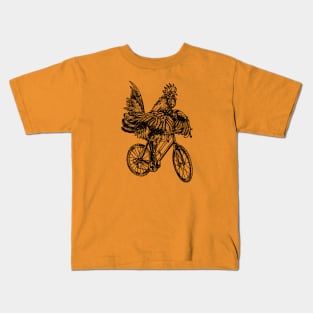 SEEMBO Rooster Cycling Bicycle Bicycling Riding Biking Bike Kids T-Shirt